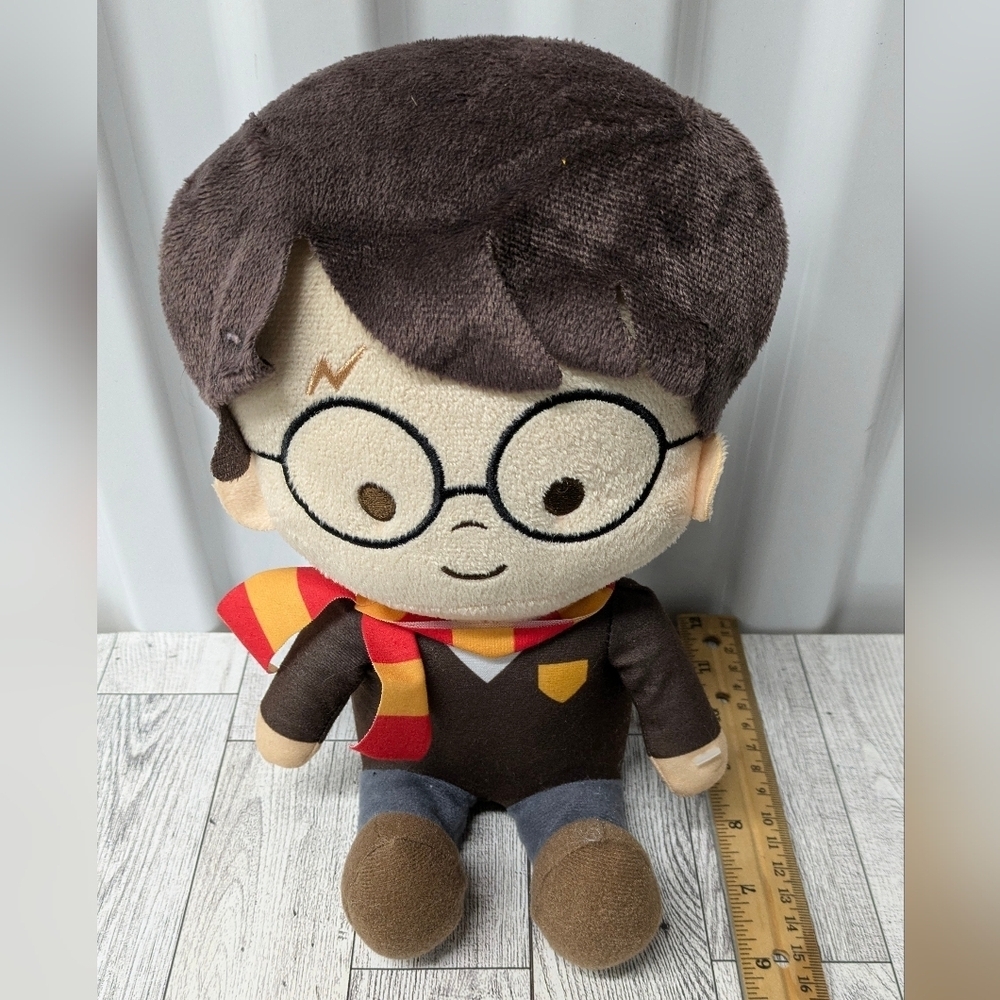 Warner Bros. Brown Wizard Plush with Red and Yellow Scarf